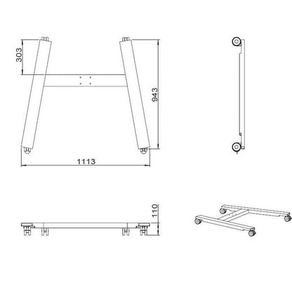 Multibrackets M Public Display Stand Wheelbase HD Silver