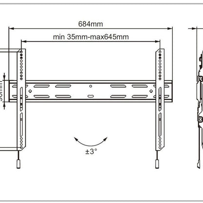 Multibrackets M Universal Wallmount Outdoor Fixed 600 MAX
