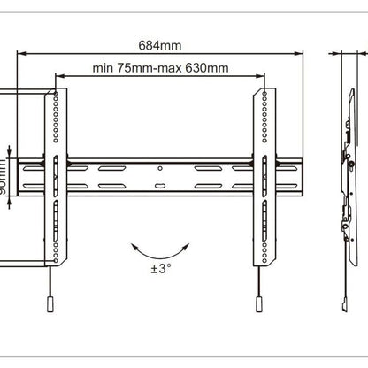 Multibrackets M Universal Wallmount Outdoor Tilt 600 MAX