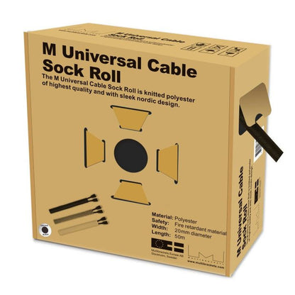 Multibrackets M Universal Cable Sock Roll Black 20mm-W 50m-L