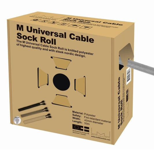 Multibrackets M Universal Cable Sock Roll Silver 40mm-W 50m-L
