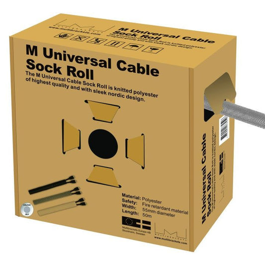 Multibrackets M Universal Cable Sock Roll Silver 55mm-W 50m-L
