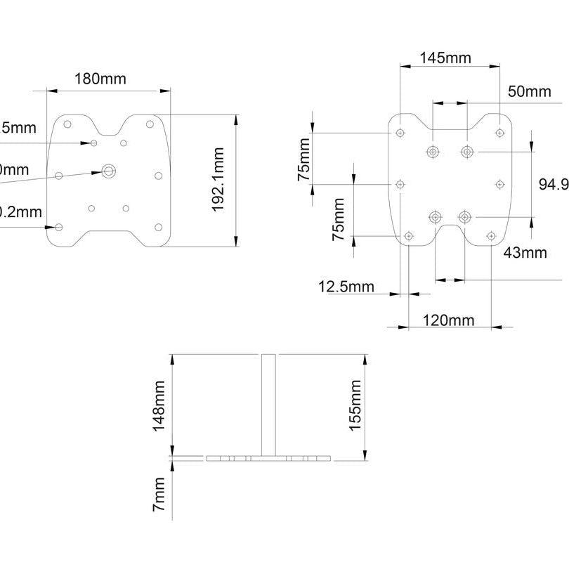 Multibrackets M Pro Series - Bolt Down Floor Plate
