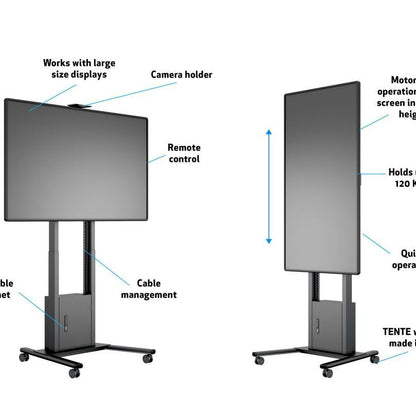 Multibrackets M Motorized Floorstand Incl cabinet & camerashelf 120kg Black