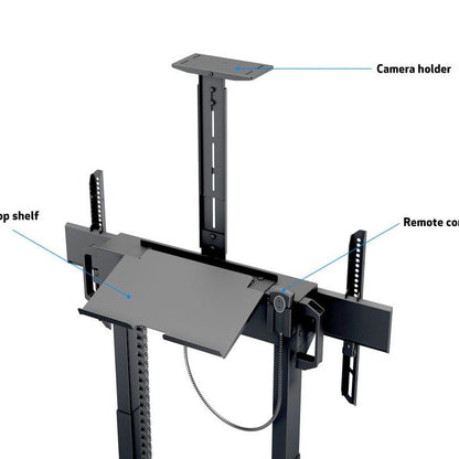 Multibrackets M Motorized Floorstand Incl cabinet & camerashelf 120kg Black