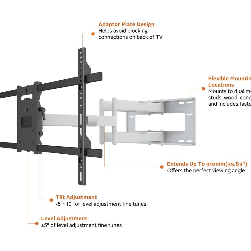Multibrackets M Universal Long Reach Arm HD 910mm Dual White
