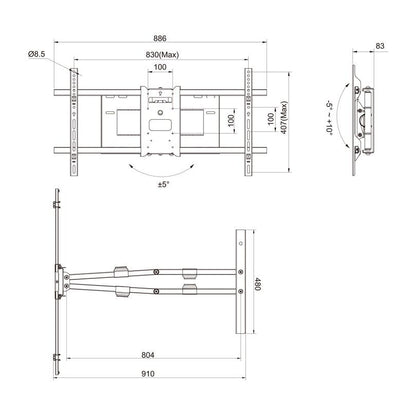 Multibrackets M Universal Long Reach Arm HD 910mm Dual White
