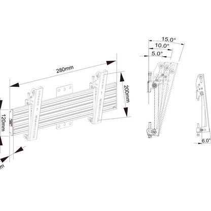 Multibrackets M Wallmount Pro MBW1U Tilt 200 Black