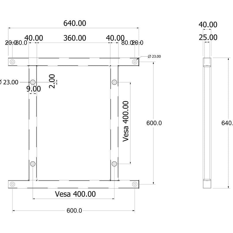 Multibrackets M Extender Kit Push SD 600x600