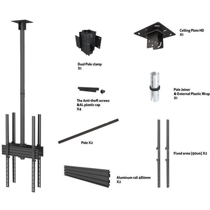 Multibrackets M Ceiling Mount Pro MBC1UX2P 400x900