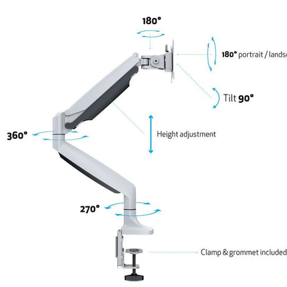 Multibrackets M Deskmount Gas Spring Single White