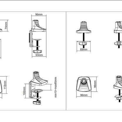 Multibrackets M Deskmount Gas Spring Single White