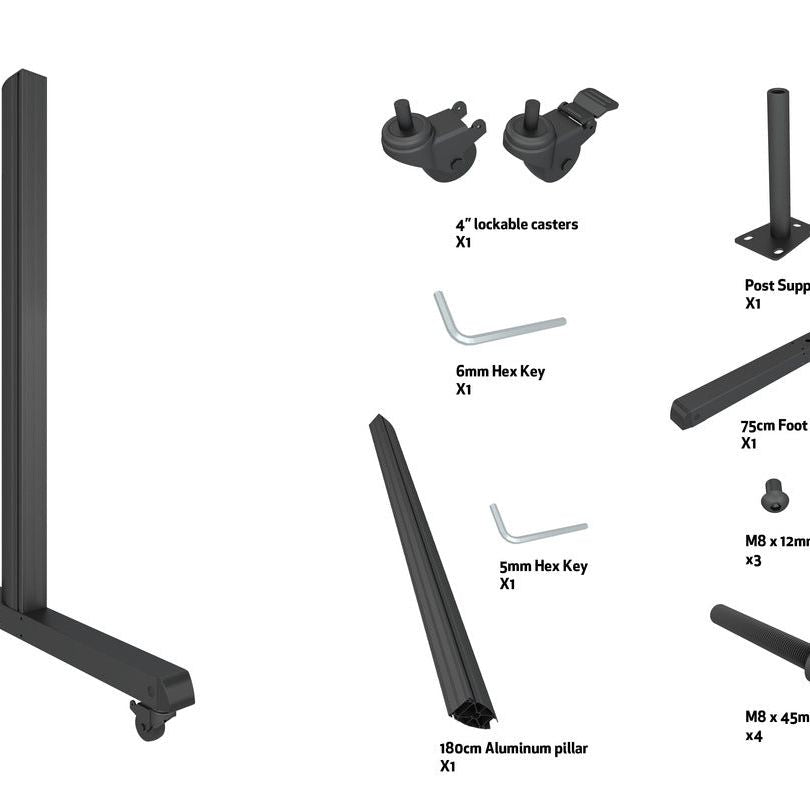 Multibrackets M Pro Series - Wheelbase 180cm Pro inc castors