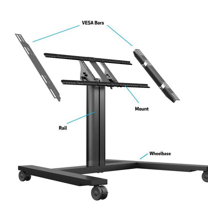 Multibrackets M Public Display Stand 80 HD Wheelbase Single Black