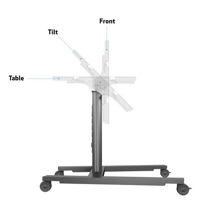 Multibrackets M Public Display Stand 80 HD Wheelbase Single Black