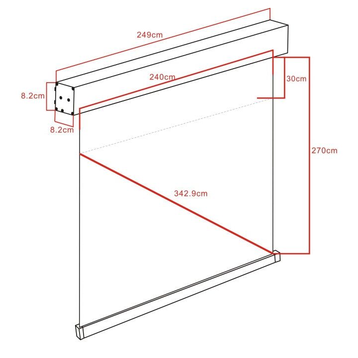 Multibrackets M 1:1 Manual Projection Screen 240x240, 135" White Edition