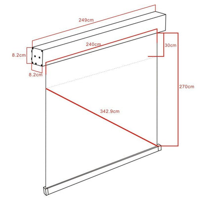 Multibrackets M 1:1 Manual Projection Screen 240x240, 135" White Edition
