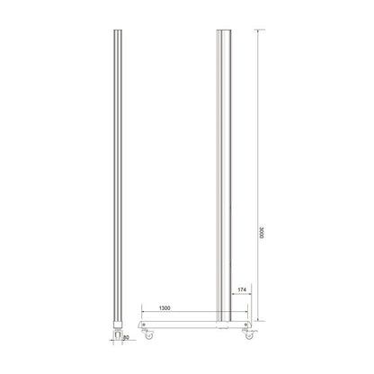 Multibrackets M Pro Series - Wheelbase 300cm Pro inc castors