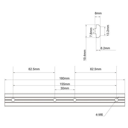 Multibrackets M Pro Series - Rail Extension Black