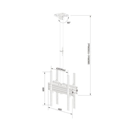 Multibrackets M Ceiling Mount Pro MBC1UX2P 400x600