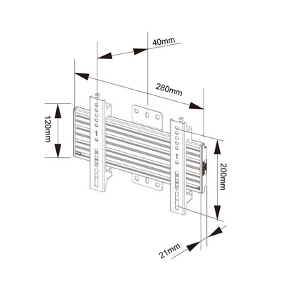 Multibrackets M Wallmount Pro MBW1U Fixed 200 Black