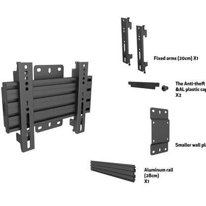 Multibrackets M Wallmount Pro MBW1U Fixed 200 Black