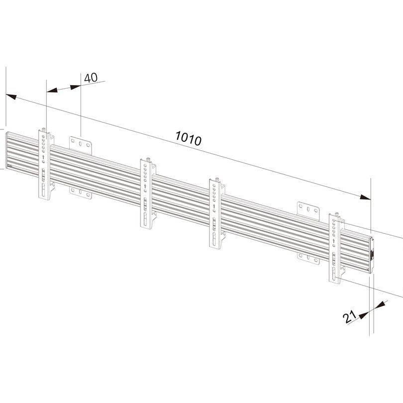 Multibrackets M Wallmount Pro MBW2U Fixed 200 Black