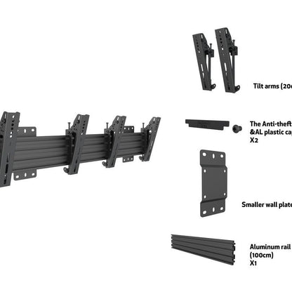 Multibrackets M Wallmount Pro MBW2U Tilt 200 Black