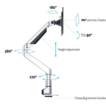 Multibrackets M VESA Gas Lift XL Single Silver