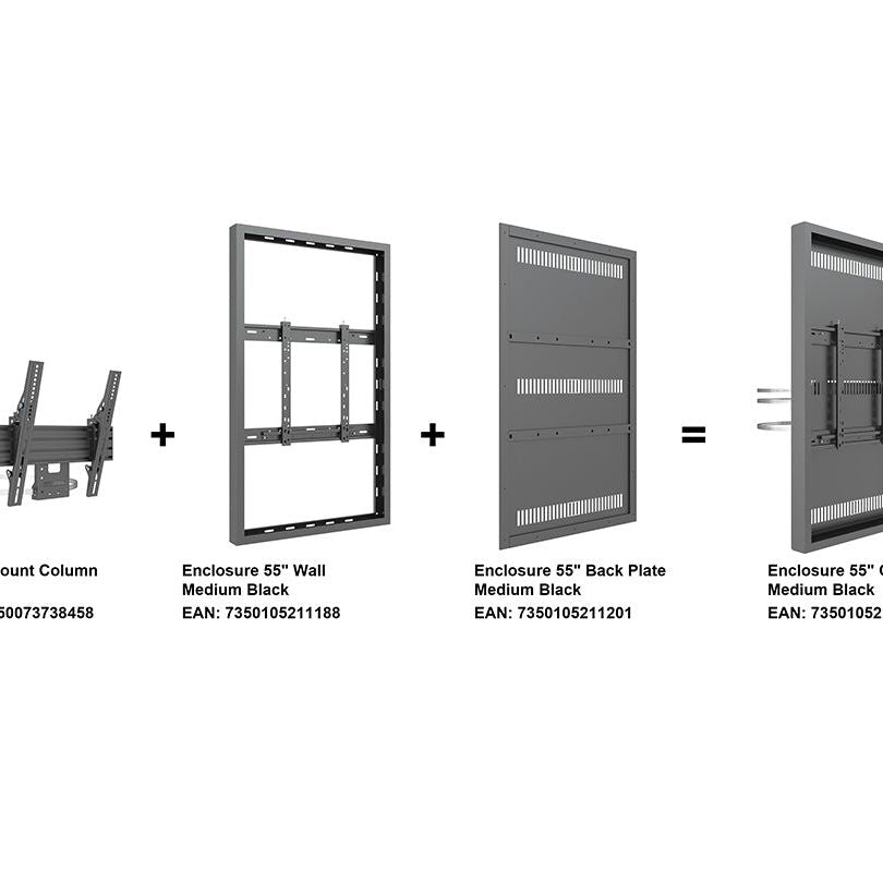 Multibrackets M Pro Series Enclosure 55" Column Medium Black