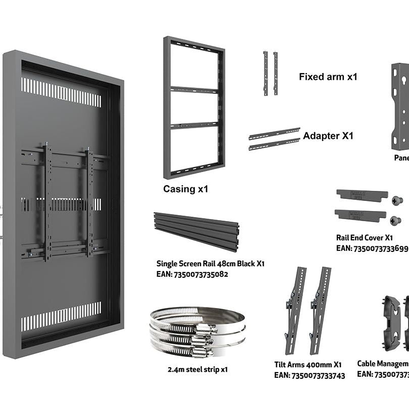 Multibrackets M Pro Series Enclosure 55" Column Medium Black