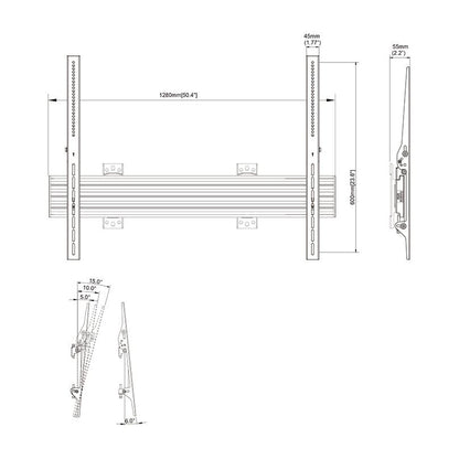 Multibrackets M Wallmount Pro MBW1U 1000 Tilt Black