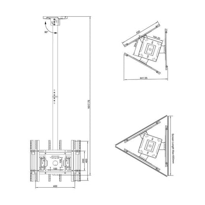 Multibrackets M Ceiling Mount Pro Triple 49BDL-4050D
