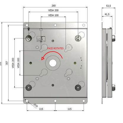 Multibrackets M VESA Wallmount Flip 100/200