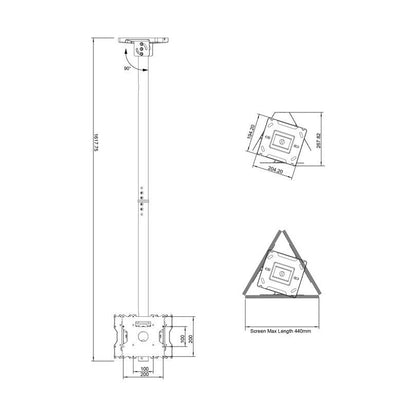 Multibrackets M Ceiling Mount Pro Triple 32BDL-4050D