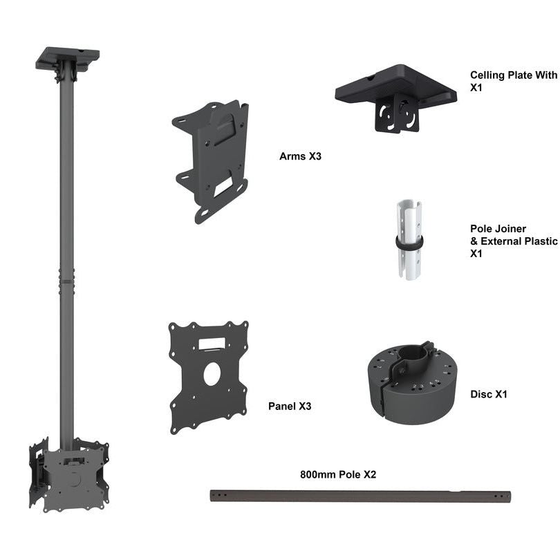 Multibrackets M Ceiling Mount Pro Triple 32BDL-4050D
