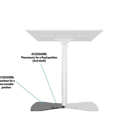 Multibrackets M Public Display Stand 110 HD Floorbase Single Black