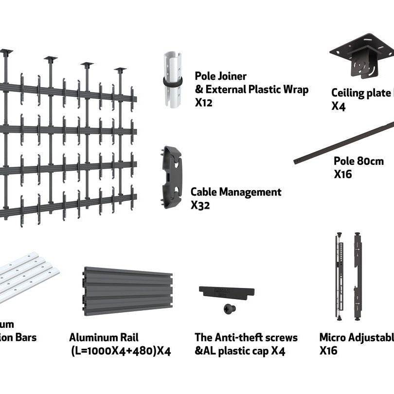 Multibrackets M Ceiling Mount Pro MBC4X4U Adjustable