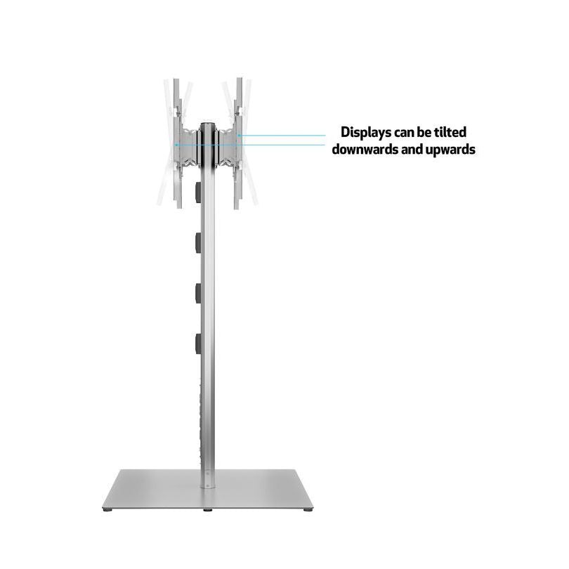 Multibrackets M Public Display Stand 180 HD Back to Back Silver w. Floorbase