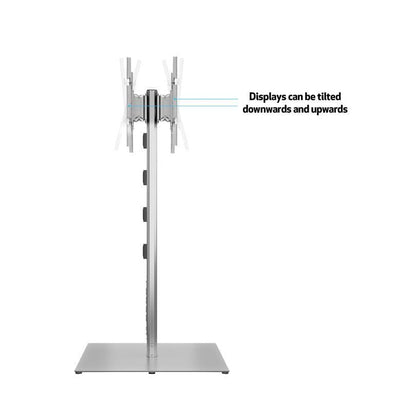Multibrackets M Public Display Stand 180 HD Back to Back Silver w. Floorbase