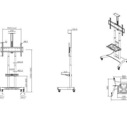 Multibrackets M Public Floorbase Basic 180 incl shelf & cameraholder