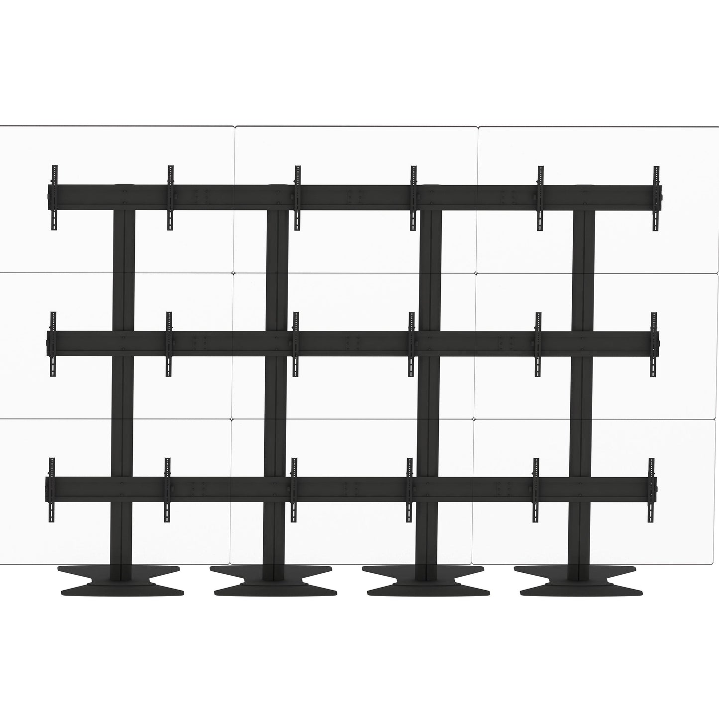 Multibrackets M Public Video Wall Stand 9-Screens 65-75" Black