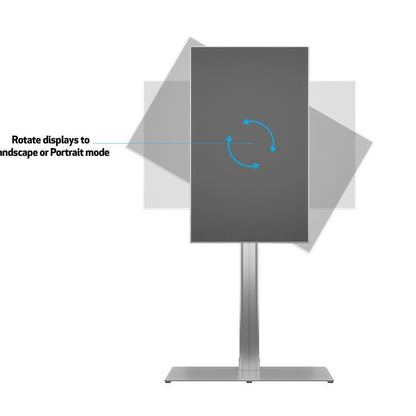 Multibrackets M Public Display Stand 180 HD Single Silver w. Floorbase