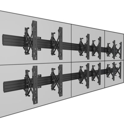 Multibrackets M Wallmount Pro MBW3x2U Push In Pop Out Black
