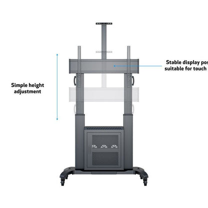 Multibrackets M Public Floorstand Dual Pillar 180 HD with AV Cabinet