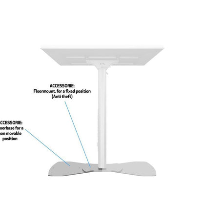 Multibrackets M Public Display Stand 110 HD Floorbase Single Silver