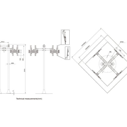 Multibrackets M Floorstand Quad Pro MBF4U