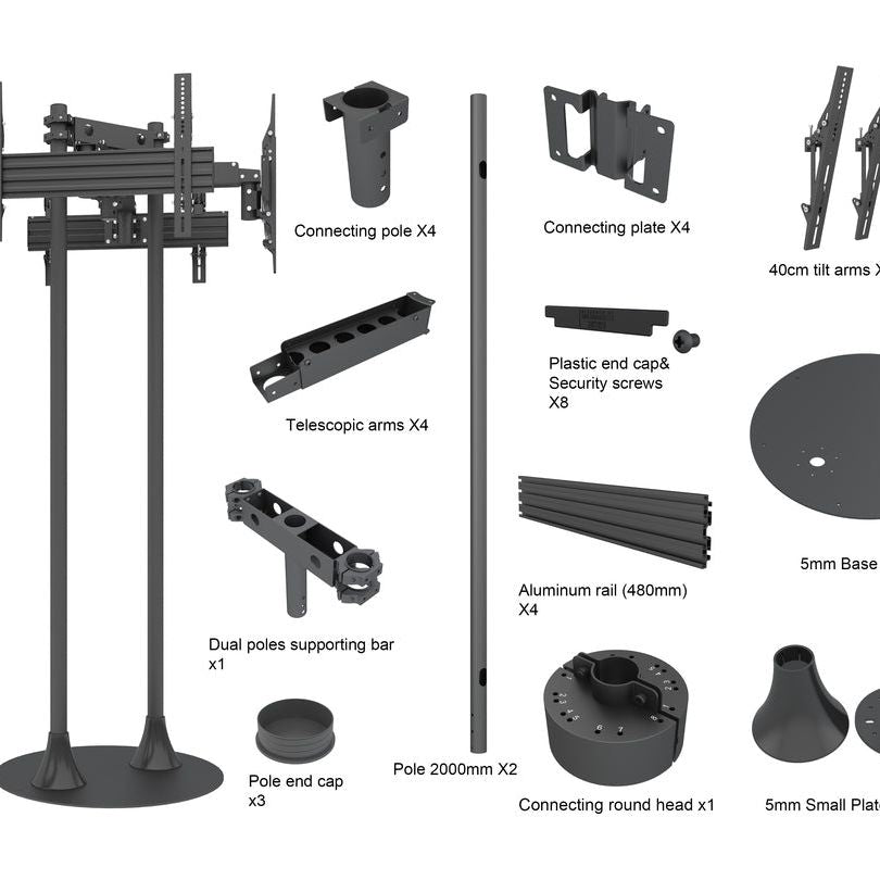 Multibrackets M Floorstand Quad Pro MBF4U
