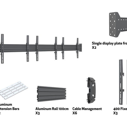 Multibrackets M Wallmount Pro MBWW3U Fixed Black, 300cm