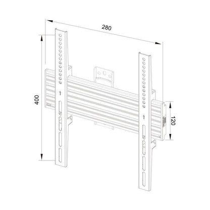 Multibrackets M Wallmount Pro MBSTH1UP 200x400 Fixed Black